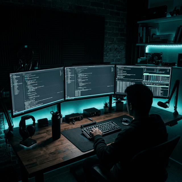 Multiple monitors coding setup